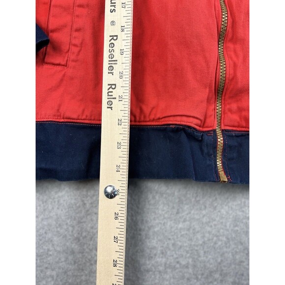 Free and Easy Jacket Mens Large Red Sunset Bird Graphic Made in LA Skater - Picture 10 of 15